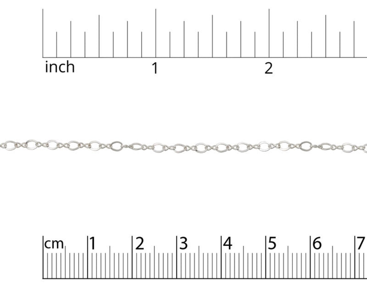 JewelrySupply Figure 8 Link Chain 2.4mm .925 Sterling Silver (Priced per Foot)
